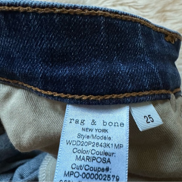 NWT Rag & Bone Dre Low Rise Boyfriend Raw Hem Jeans - Size 25 - Picture 7 of 9